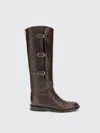 Paris Texas Montana Crocodile-embossed Buckle Boots In Black
