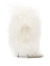 Paris Texas Furry Stiletto Midcalf Boot In White
