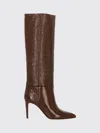 Paris Texas Ebony Stiletto Boot 85 Pointed Crocodile-effect Leather Boots In Brown