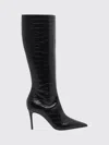Paris Texas Vera 85 Charcoal Crocodile-effect Leather Boots In Brown