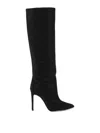 Paris Texas Holly Crystal-embellished Suede Knee Boots In Black