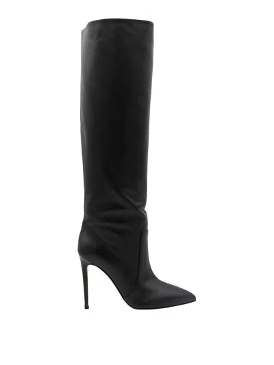 PARIS TEXAS BLACK LEATHER BOOTS