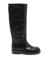 Paris Texas Black Napa Leather Boots In Black