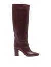 Paris Texas Calfskin Boots With A Pointed Toe In Brown