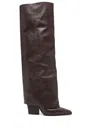 Paris Texas Jane 100 Leather Knee-high Boots In Brown