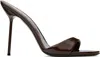 Paris Texas 105mm Lidia Patent Leather Mules In Brown