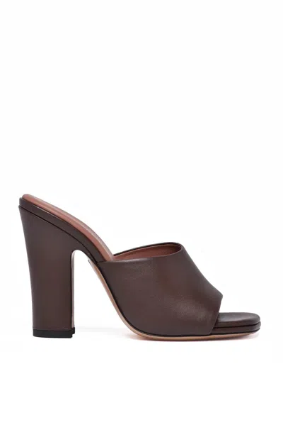 Paris Texas Brown Mule Sandal With Open-toe Design In Gray