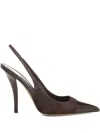 Paris Texas Brown Slingback Pumps In Brown