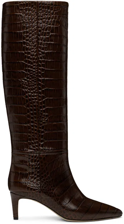 Paris Texas Brown Stiletto 60 Tall Boots In Cioccolato