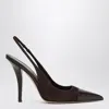 Paris Texas Brown Suede And Leather Slingback