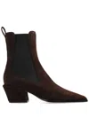 Paris Texas Bettina Anke Boot 50 Texan Ankle Boots In Brown Suede In Multi