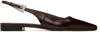 Paris Texas Black Bettina Slingback Ballerina Flats In Rouge Noir