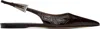 Paris Texas Burgundy Jessica Slingback 10 Ballerina Flats In Rouge Noir