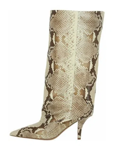 Pre-owned Paris Texas Calf Leather Mid-calf Boots W/ Tags In Brown