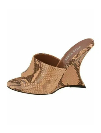 Pre-owned Paris Texas Calf Leather Wedges W/ Tags In Pink