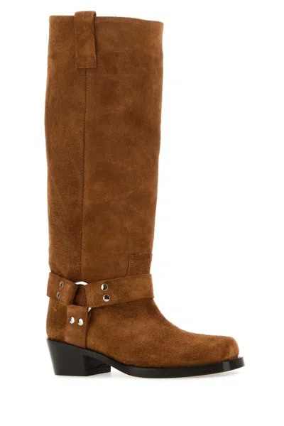 PARIS TEXAS CARAMEL SUEDE ROXY BOOTS