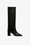 Paris Texas Carbon Embossed Leather Boot In Carbon