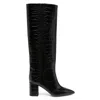 Paris Texas Anja 70mm Crocodile-embossed Boots