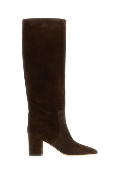 Paris Texas Chocolate Suede Anja Boots