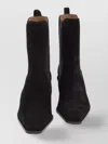 Paris Texas Chunky Heel Leather Ankle Boots In Black