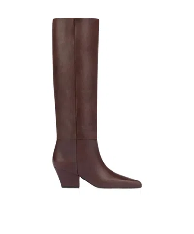 Paris Texas Chunky Heeled Boots In Brown