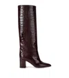 Paris Texas Croc-embossed Leather Anja Knee-high Boots 70 In Burgundy