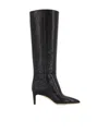 Paris Texas Croc-embossed Leather Boots In Black