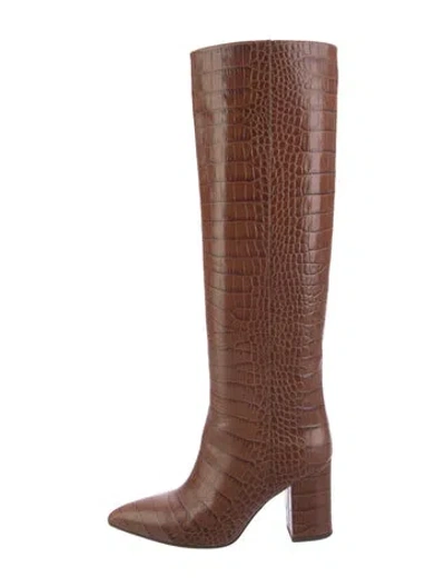 Pre-owned Paris Texas Crocodile Boots In Brown