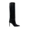 Paris Texas Crocodile-embossed Boots In Black