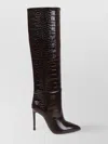 Paris Texas Stiletto Boot High Heels Boots In Bordeaux Leather In Burgundy