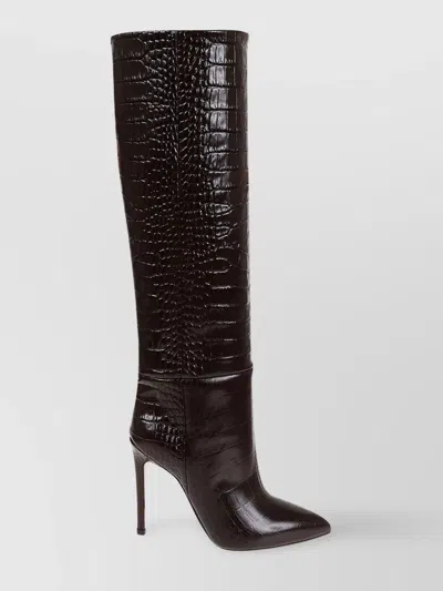 PARIS TEXAS CROCODILE TUBE STILETTO BOOT