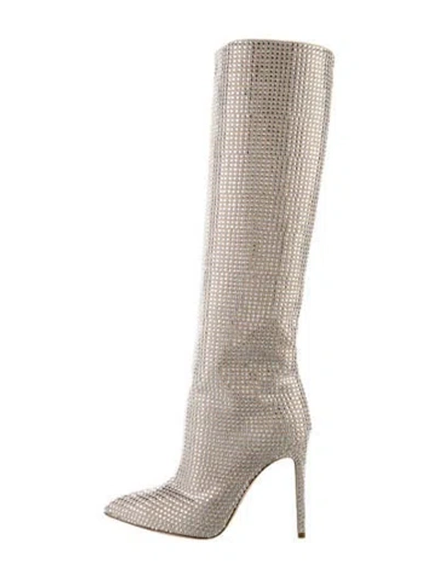 Pre-owned Paris Texas Crystal Crystal Embellishments Boots In Silver