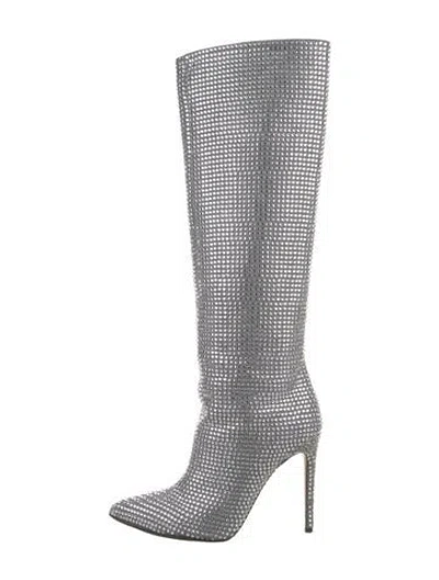 Pre-owned Paris Texas Crystal Crystal Embellishments Boots In Silver