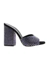 Paris Texas Violet Onyx Holly Anja Crystal-embellished Mules In Black
