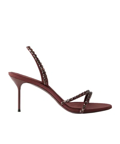 Paris Texas Crystal Embellished Heeled Sandals In Multi