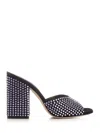Paris Texas Holly Anja Embellished Suede Mules In Purple