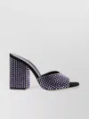 Paris Texas Black And Violet Leather Mules