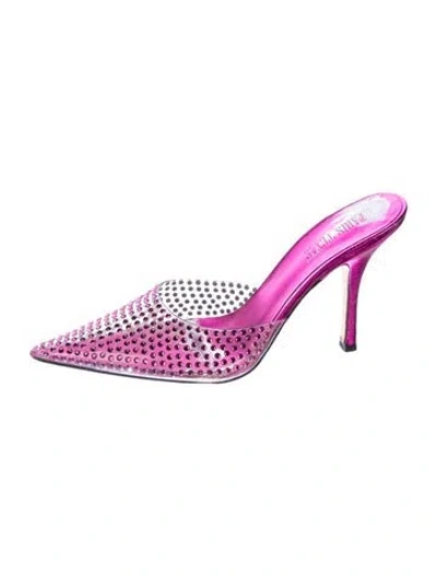Pre-owned Paris Texas Crystal Printed Mules