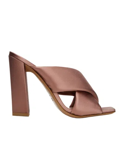 Paris Texas Dafne 110mm Satin Mules In Brown