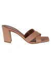 Paris Texas Dafne Crossover Strap Mules In Dark Phard