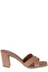 Paris Texas Dafne Crossover Strap Mules In Pink