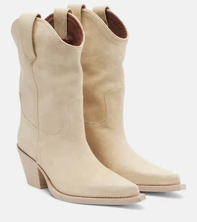 Paris Texas Dakota Suede Ankle Boots In Neutral