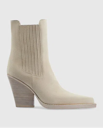 Paris Texas Dallas 100mm Suede Ankle Boots In Neutral