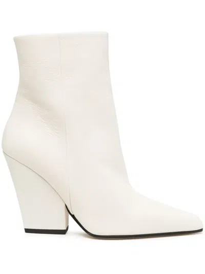 Paris Texas Dallas 90mm Ankle Boots In White