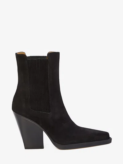 Paris Texas Dallas Suede Ankle Boots In Black