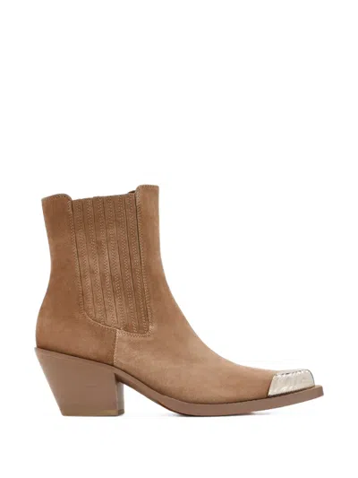 Paris Texas Dallas Embellished Ankle Boots In Neutral