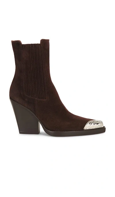 Paris Texas Dallas Embellished Toe Ankle Boot In Cioccolato