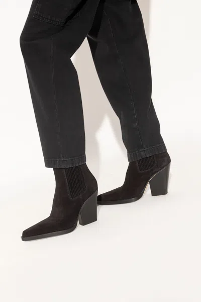 Paris Texas Dallas Suede Ankle Boots In Black