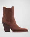Paris Texas Dallas Suede Ankle Boots In Canyon