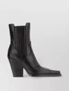 Paris Texas Dallas Leather Ankle Boots With Block Heel In Black